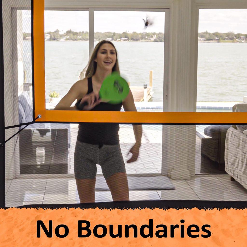 Badminton Net Set with Rackets, Storage Bag & Tennis Marker Ball for Indoor/Outdoor Sports