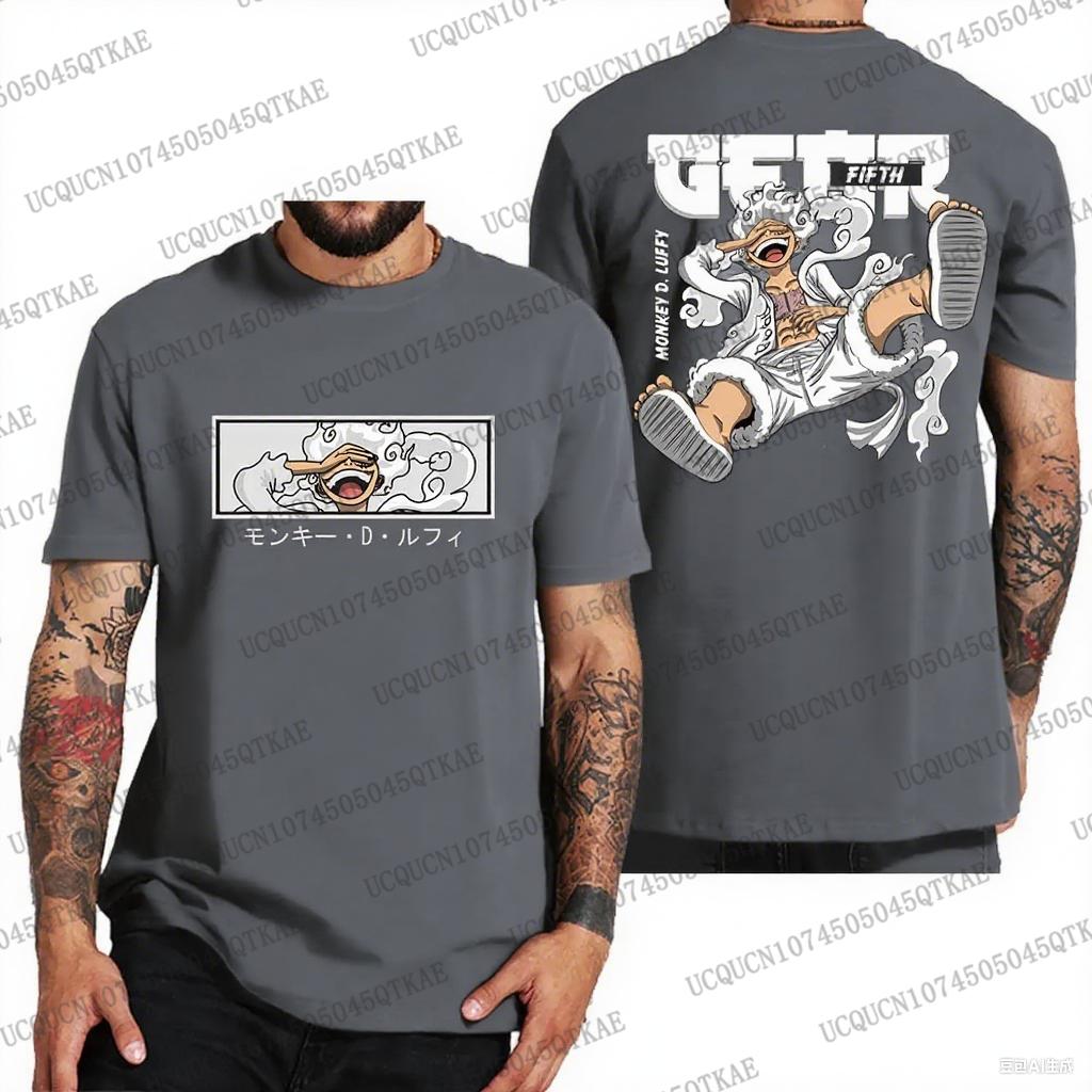 2025 Hot Japanes One Piece Cotton Luffy Tshirt Men Breathable Cotton TShirt Summer Women Men Oversize Cosplay Tshirt Men Clothes