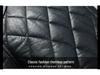 Youth Blue Leather Jacket with Stand Collar, Zipper, Side Pockets, and Round Hem - European-American Style, Winter Collection.