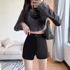 2025 New Spring/Autumn High Waist Women's Black Shorts - Hot Girl Tight Leggings Hot Pants