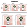 2pcs 2D Flat Printing Party Window Curtains Love Nature Cactus Polyester Without Electricity 0 for Home & Party Decoration
