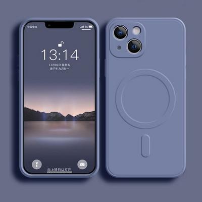 Liquid Silicone Case For iPhone 16 15 14 13 12 11 Pro Max Plus Phone Magnetic Wireless Charger For Magsafe Shockproof Back Cover