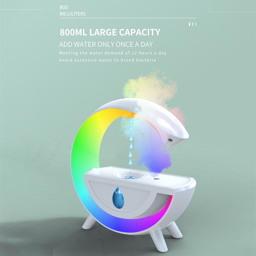 Anti Gravity Humidifier 800ml Cool Mist Light Home Office Humidifier Moisturizing Water Drop Levitating Countercurrent Humidifier