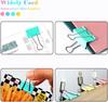 Small Binder Clips Width 0.75 Inch Capacity 0.31 Inch 80 PCS, Binder Clips 19mm 3/4 Inch for Teacher School Office and Business
