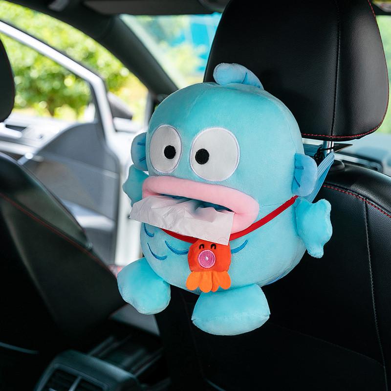 Cartoon Hangyodon Plush Toy Tissue Box Carrier For Home Car Decor And Gift