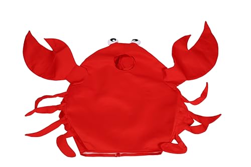 Kitamurasyokai Crab Costume, Kigurumi Costume for Adults, Halloween, Funny Cosplay, Seafood, Crustacean, Party, Event, One Size Fits All, Unisex, Red