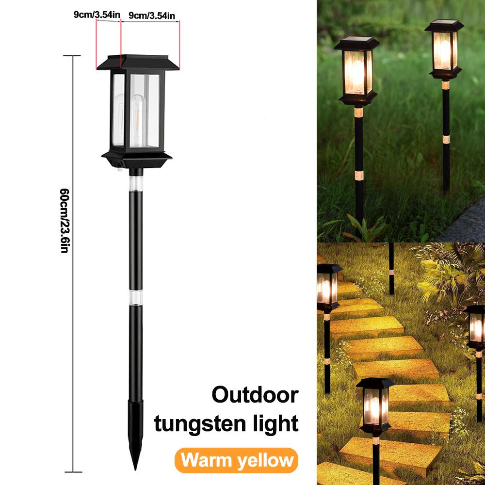 Upgraded 2PCS Solar Lights Outdoor Garden LED Solar Landscape Lights Outdoor Garden Stake With Warm White RGB Ornaments for Path