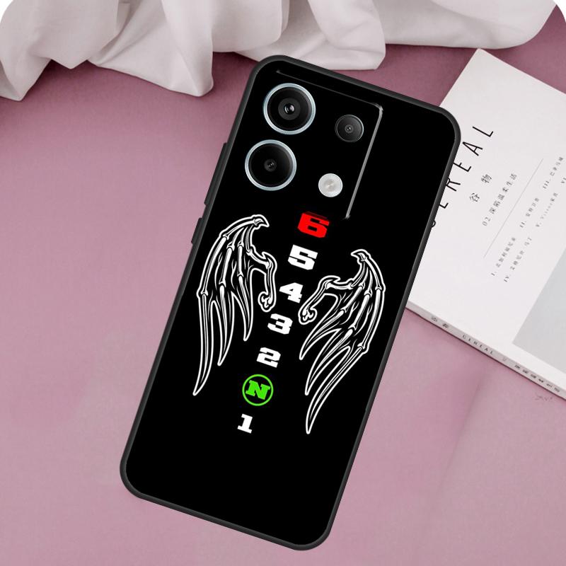 1N23456 Motorcycle Case For Redmi Note 13 Pro 9 10 11 12 Pro Plus 9S 10S 11S 12S Cover For Redmi 12C 10C 13C