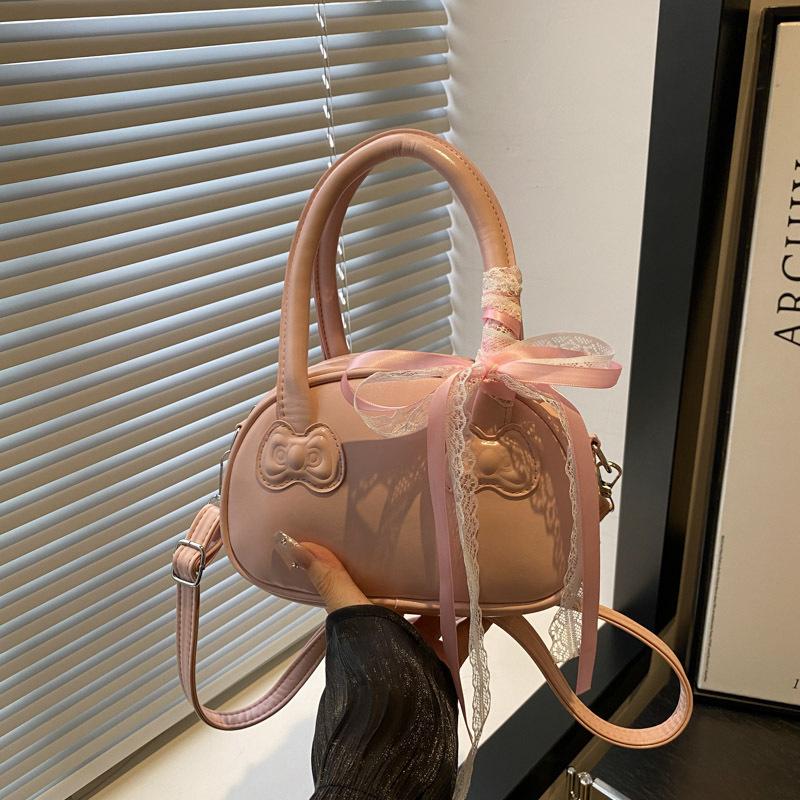 New Trendy Fashion Small Square Bag Versatile Messenger Bowling Bag Portable Red Bag Female