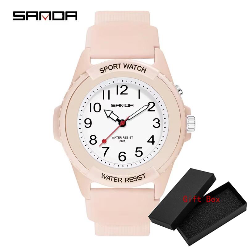 SANDA Fashion Sport Men's Watches New Luxury Waterproof Digital Quartz Classic Top Quality WristWatch Relogio Feminino 6018