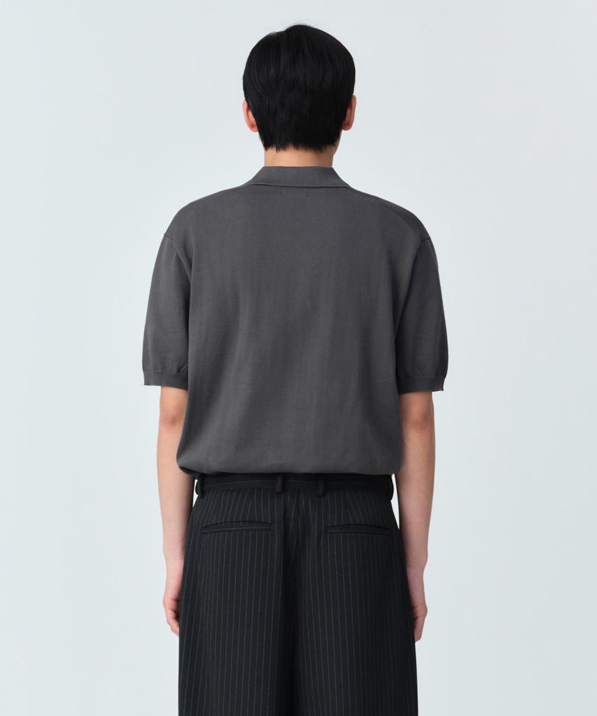 MUSINSA STANDARD Washable Supima Cotton Knitted Polo Shirt [Grey]