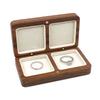 Double Seat Ring Bearer Box Wooden Rings Gift Box Portable Couple Ring Box  Anniversary Gift
