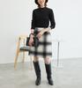 ROPE PICNIC Scallop Neck Rib Knit Pullover Black Maine Size 38 Women's BIOGRACE(R) Sweater, (01),