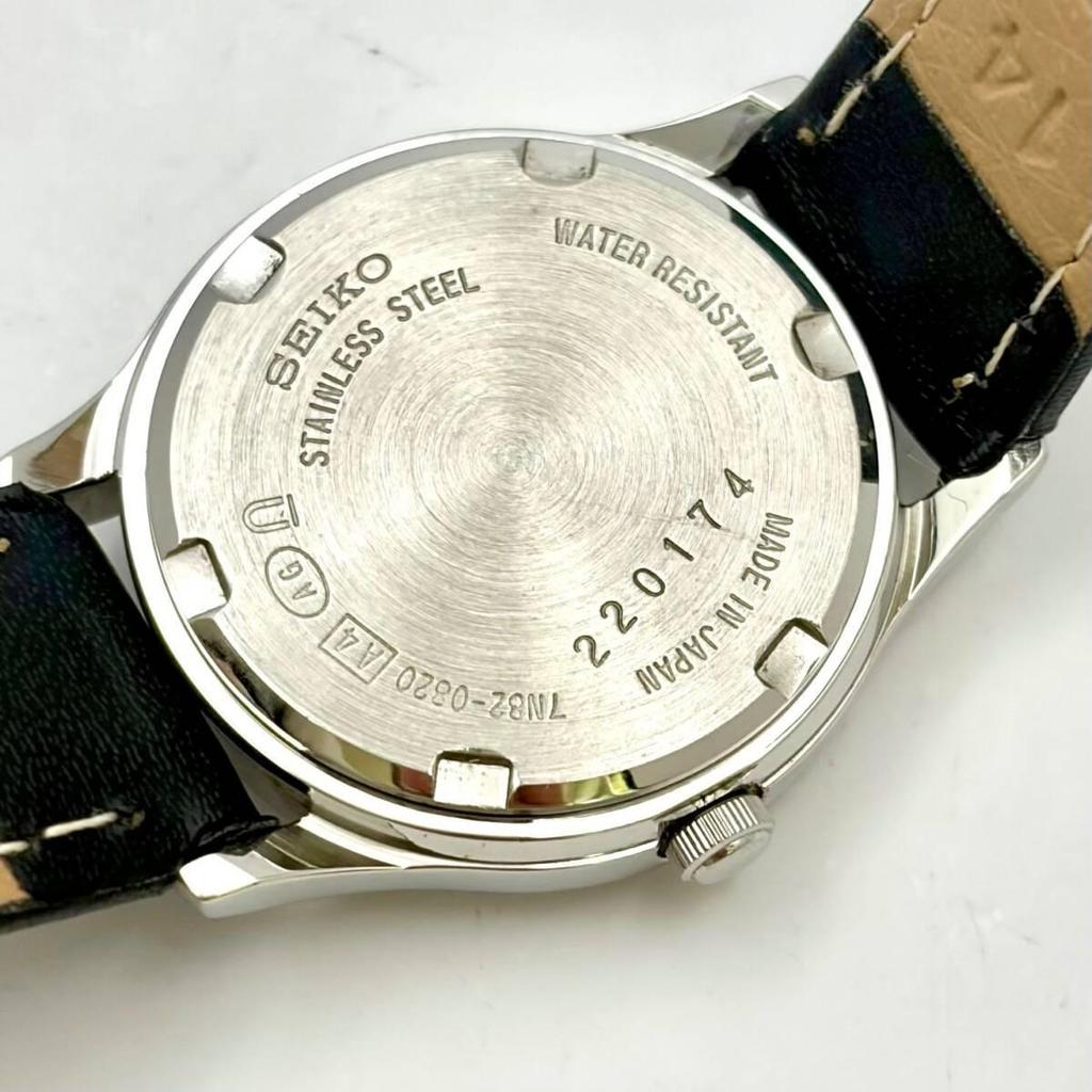 Used [Good Condition/New Battery] SEIKO Seiko Ladies Watch Silver Date 7N82-0820 220174 New Belt