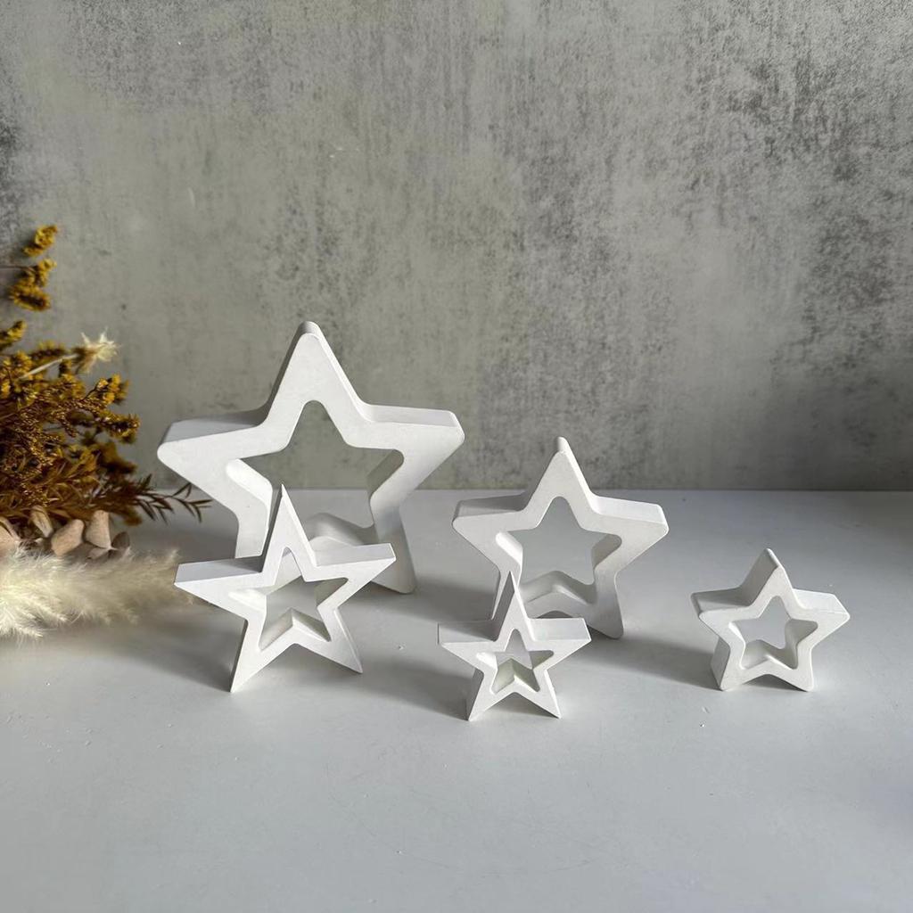 Hollow Out Star Resin Mold for DIY Gypsum Ornament Craft Home Decor Art Craft Epoxy Resin Molds