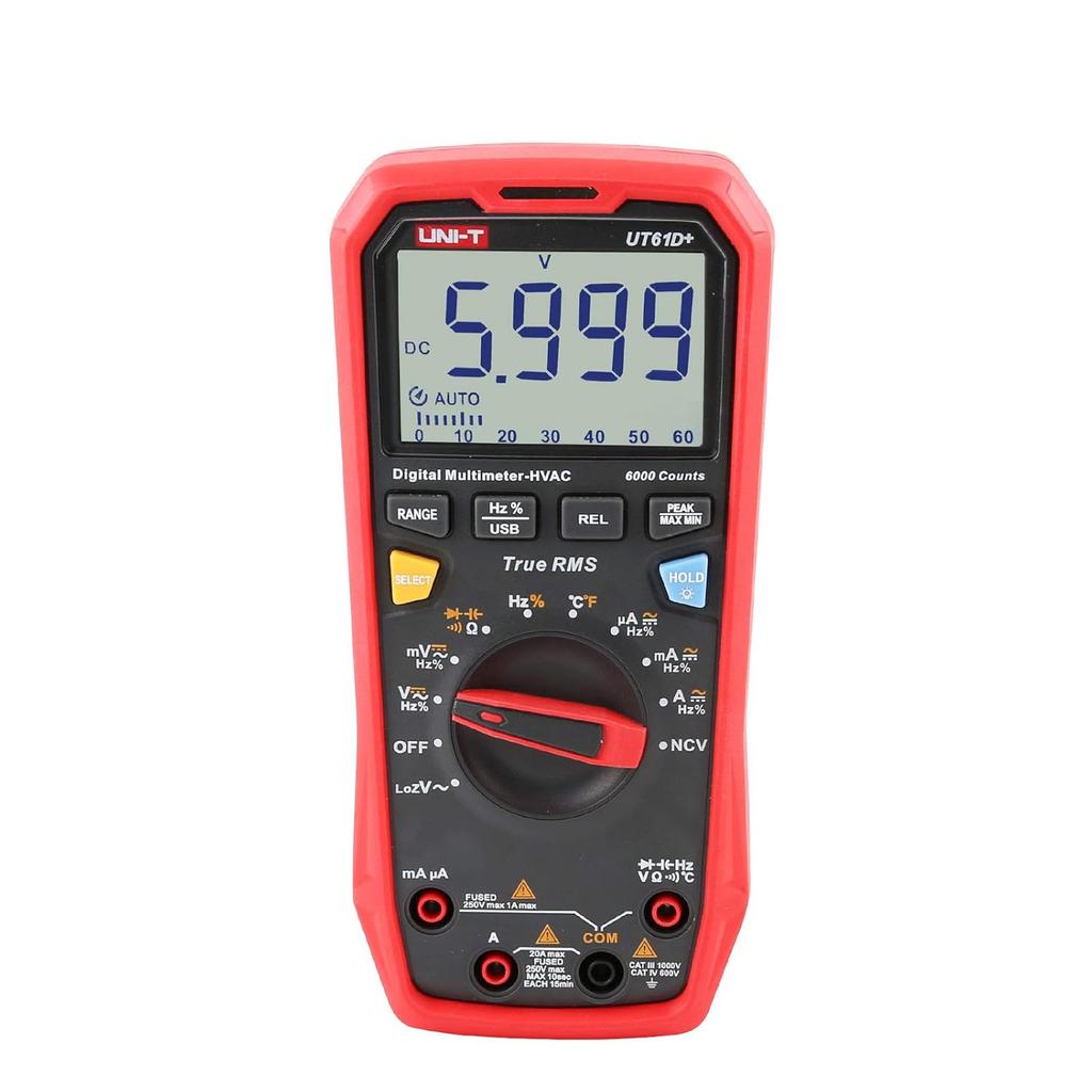 UT61B+ Digital Multimeter True RMS AC/DC Voltage Current Resistance Capacitance Tester