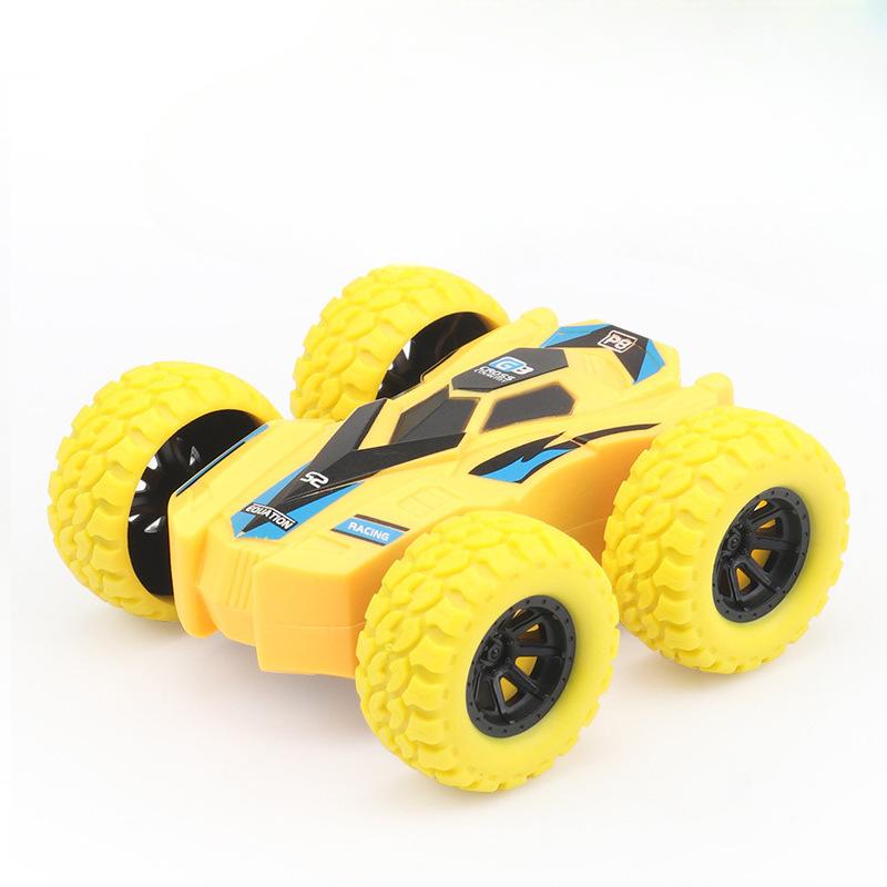 1Pc Toy Car Stunt Dump Car Double-sided Car Children's Inertia Car Four-wheel Drive Car Children's Off-road Vehicle