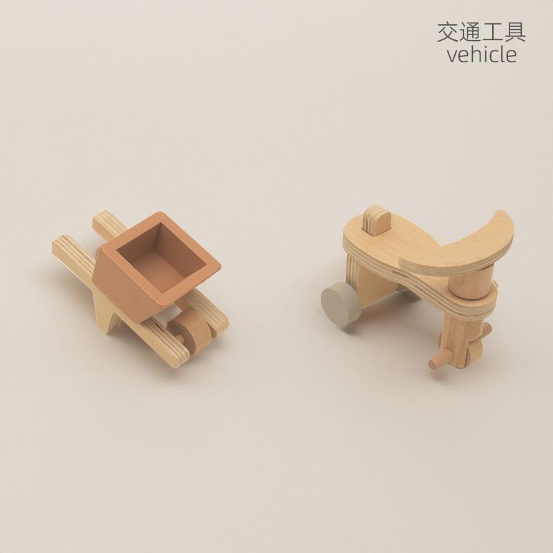 New Mini Small Furniture Wooden Kitchen Bedroom Bathroom Play House Simulation Doll House Children's Toys Furniture Placement
