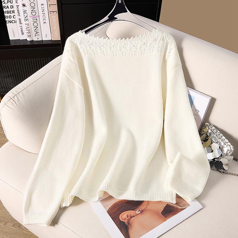Women's Elegant Off-Shoulder Cutout Knit Top