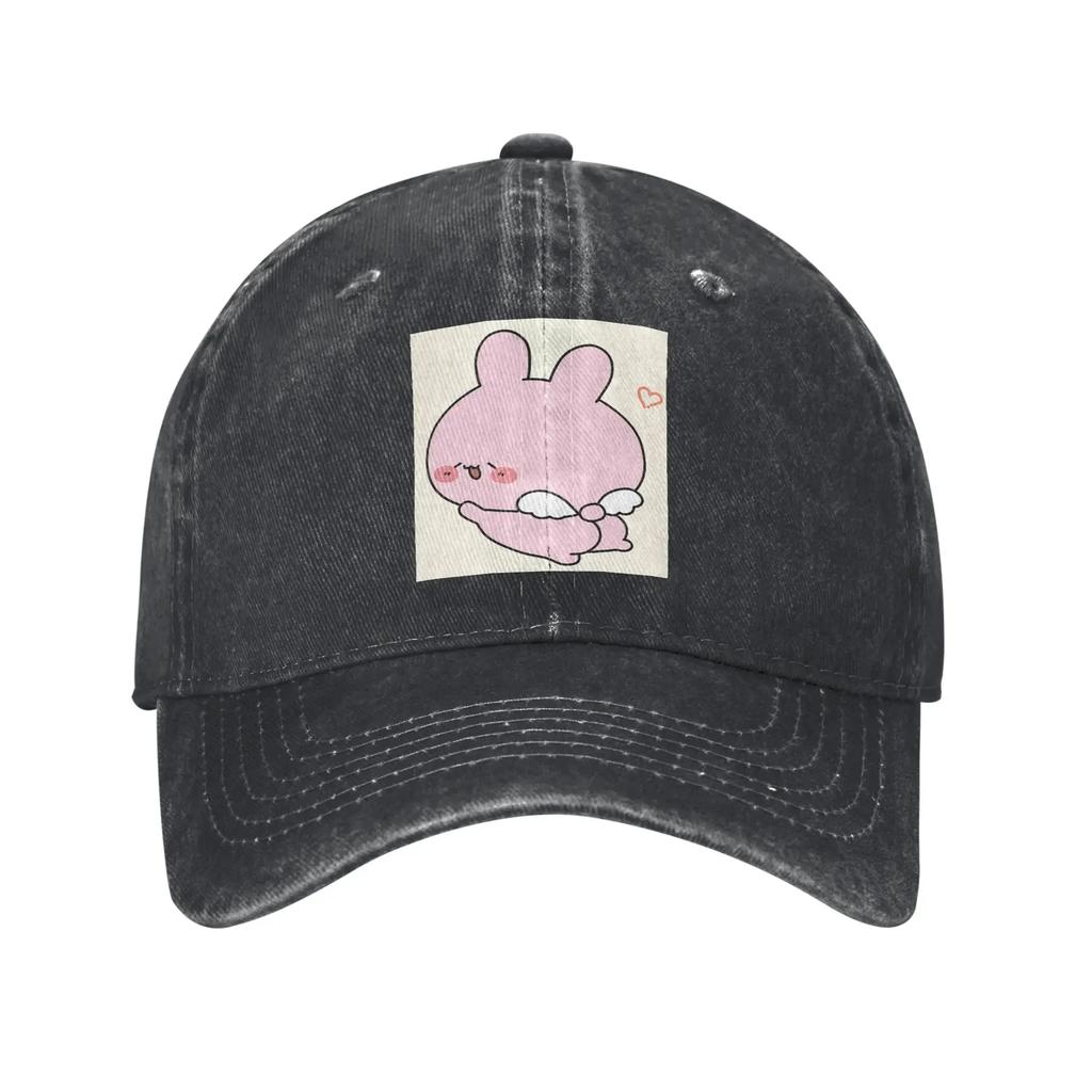 Asamimichaan Asamimi Denim Fabric Cap Casual Baseball Caps Adjustable Hat Summer Unisex Baseball Hats