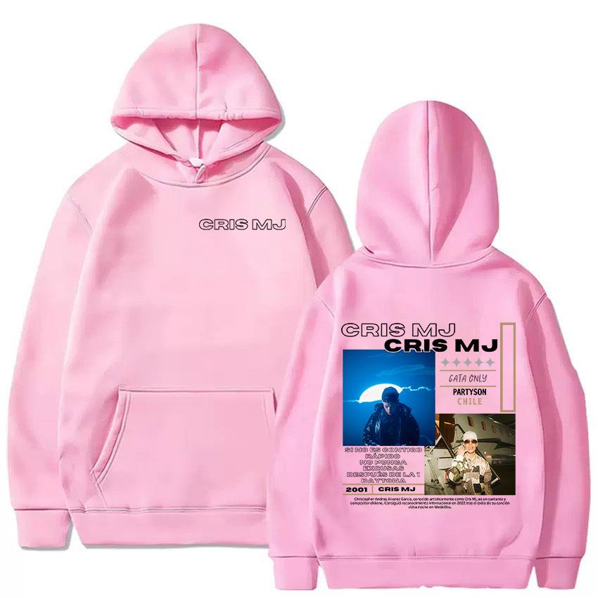 Rapper CRIS MJ Tour 2025 Album Graphics Hoodie Men's Hip Hop Gothic Punk Pullover Sweatshirt Casual Oversized Hoodies Streetwear