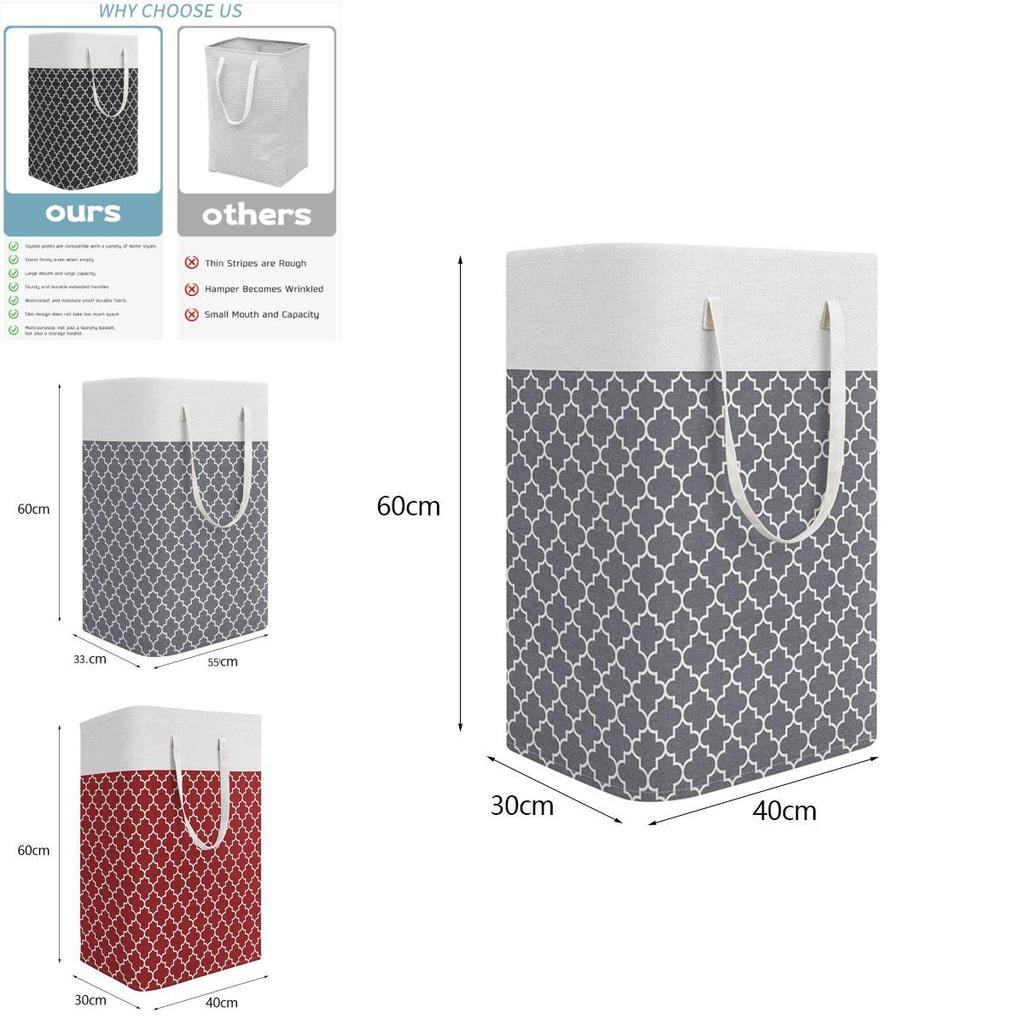 Modern Cotton Foldable Laundry Bin With Waterproof Material For Clothes And Toys