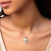 Sunflower and Bee Pendant Necklace Women Jewelry