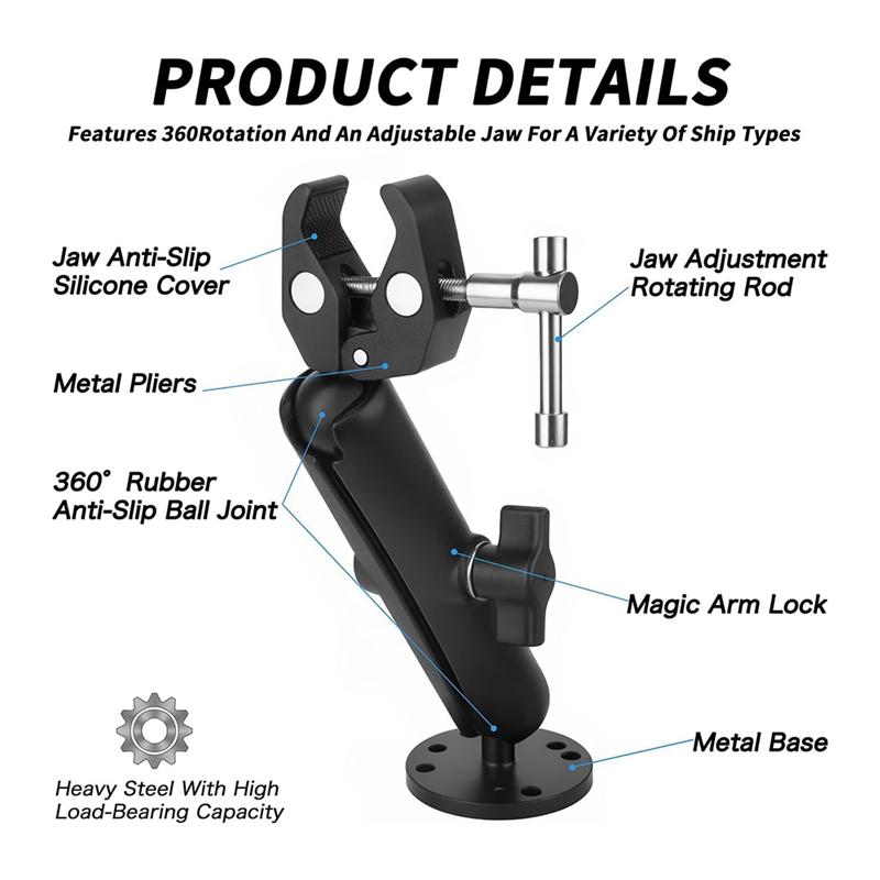 SXR-Trolling Motor Mount Stabilizer Support Boat Trolling Motor Shaft Reduces Bounce NONE