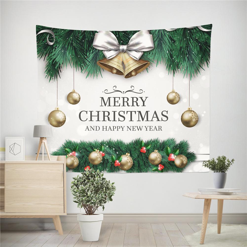 Amazon Source Printed Christmas Tapestry Christmas Tree Snowman Living Room Hanging Painting