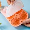 4 Grid Rose Ice Ball Mold Silicone Reusable Stackable Easy Release Whiskey Tray for Cocktails Home Bar Sphere Ice Cube Maker