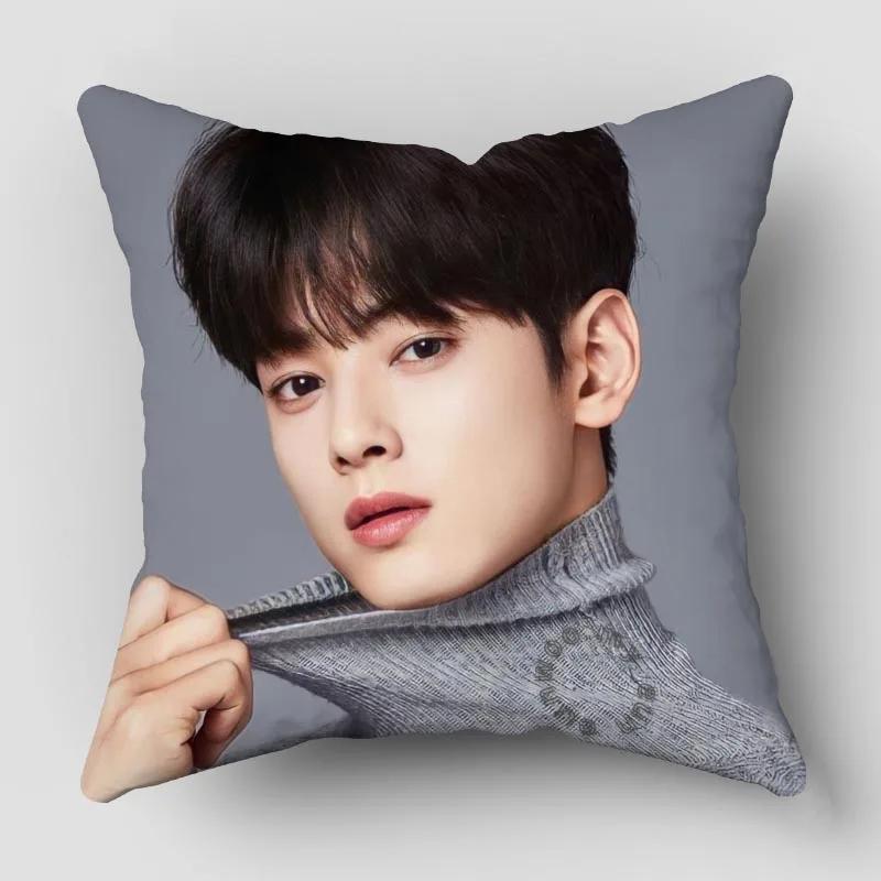 Cha EunWoo Sofa Cushions Decor Cushion Cover 45x45 Pilow Cases Decorative Pillows Covers Car Decoration Pillowcase 0414