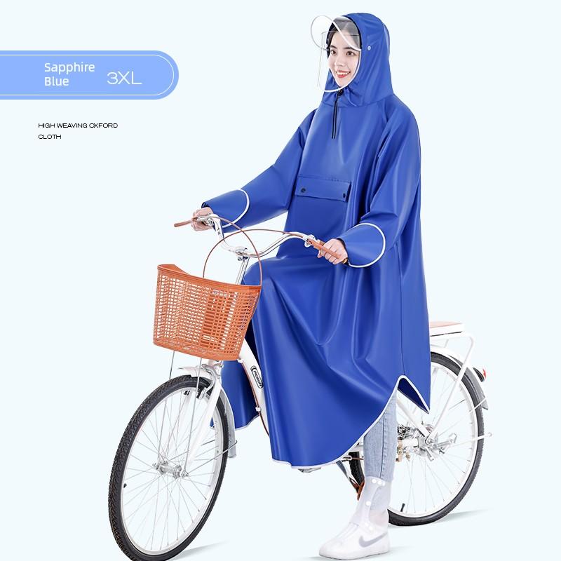 Bicycle Raincoat Adult Women's Student Only Cycling Electric Bicycle Long Full Body Rainproof Poncho