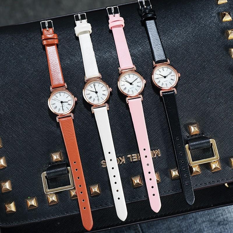 Womens Business Quartz Watch With Roman Numerals And Pu Strap For Office Wear