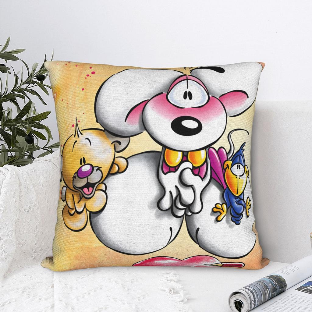 Comic Cartoons Diddl Pillow Case Soft Pillow Cover For Living Room Sofa Novelty Pillowcases