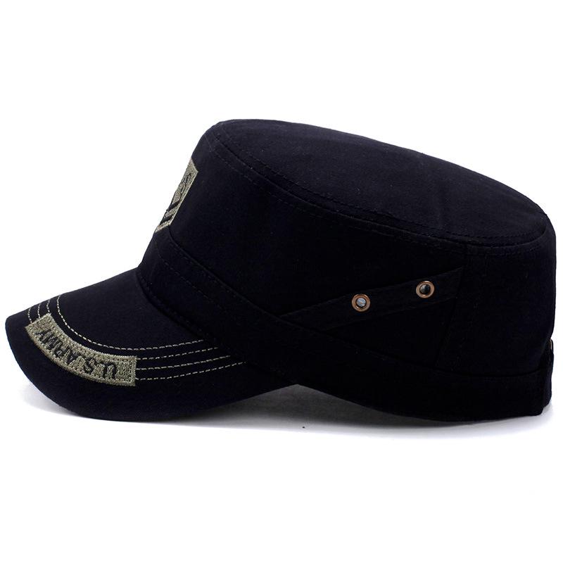 Hatt, koreansk version av trendig höst- och vinter herr platt hatt, broderad kamouflage militärhatt i lager