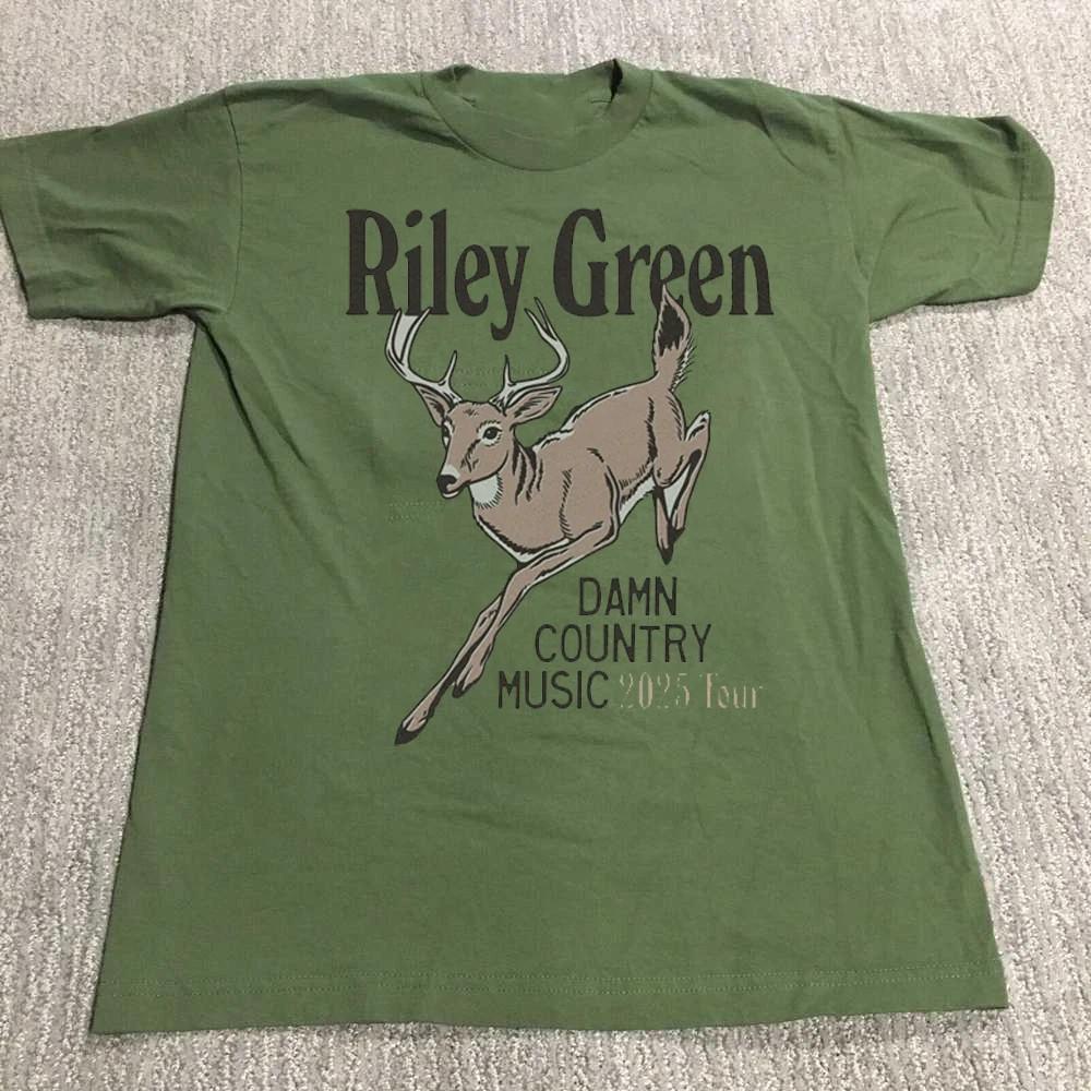 Riley Green Damn Country Music Tour 2025 Green T Shirt Full Size S-5XL Unisex T-Shirt XXL