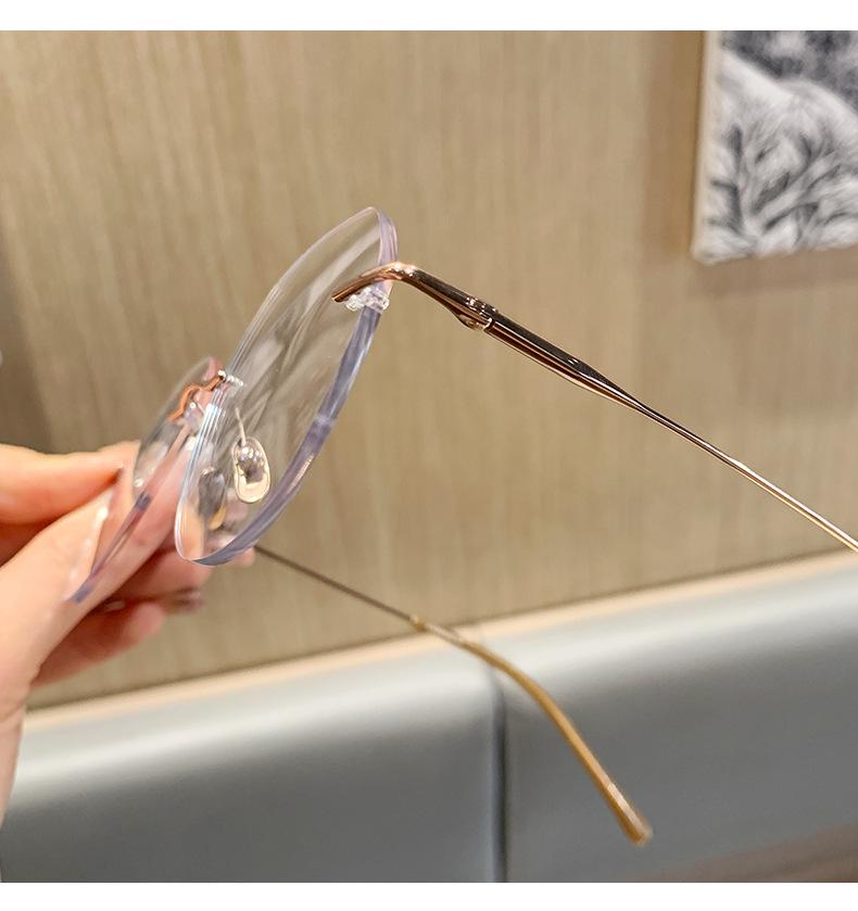 Women's Rimless Pure Titanium Eyeglasses - Prescription Ready, Anti-Blue Light