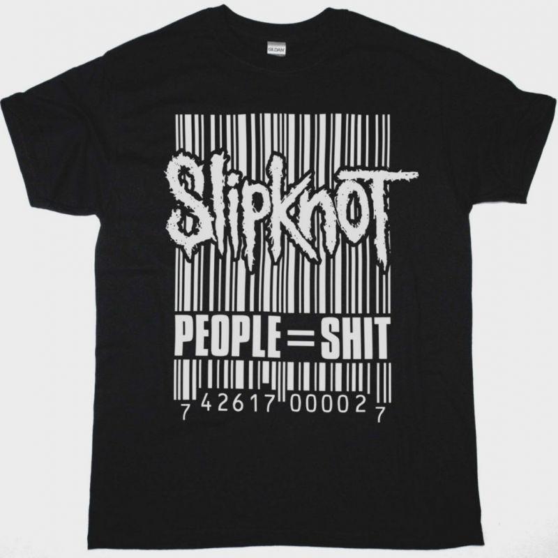 Черная футболка с графическим принтом Slipknot People S S разноцветный