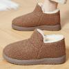Winter New Cotton Shoes with Plush and Thick Thickness, Soft Soled Cotton Boots for Home Snow Boots