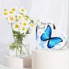 2D Flat, Acrylic Heart Plaque Creative Decoration Sign, Butterfly Pattern Design, Suitable for wall decoration, porch, room, villa, accents Home, Hall