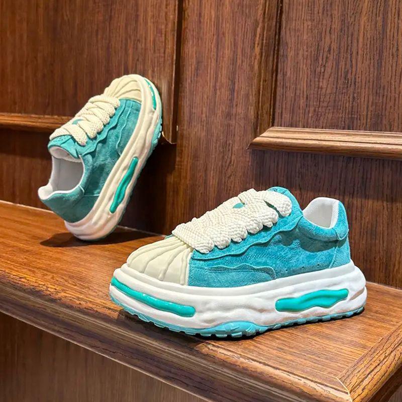 Herren Shell Toe Skate Schuhe mit dicker Sohle – Herbsttrend 2025, höhenverstärkende Freizeitsneaker