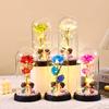 Doll Couple Bonus Gold Foil Rose Glass Cover Valentine's Day Gift Creative Gift Birthday Gift