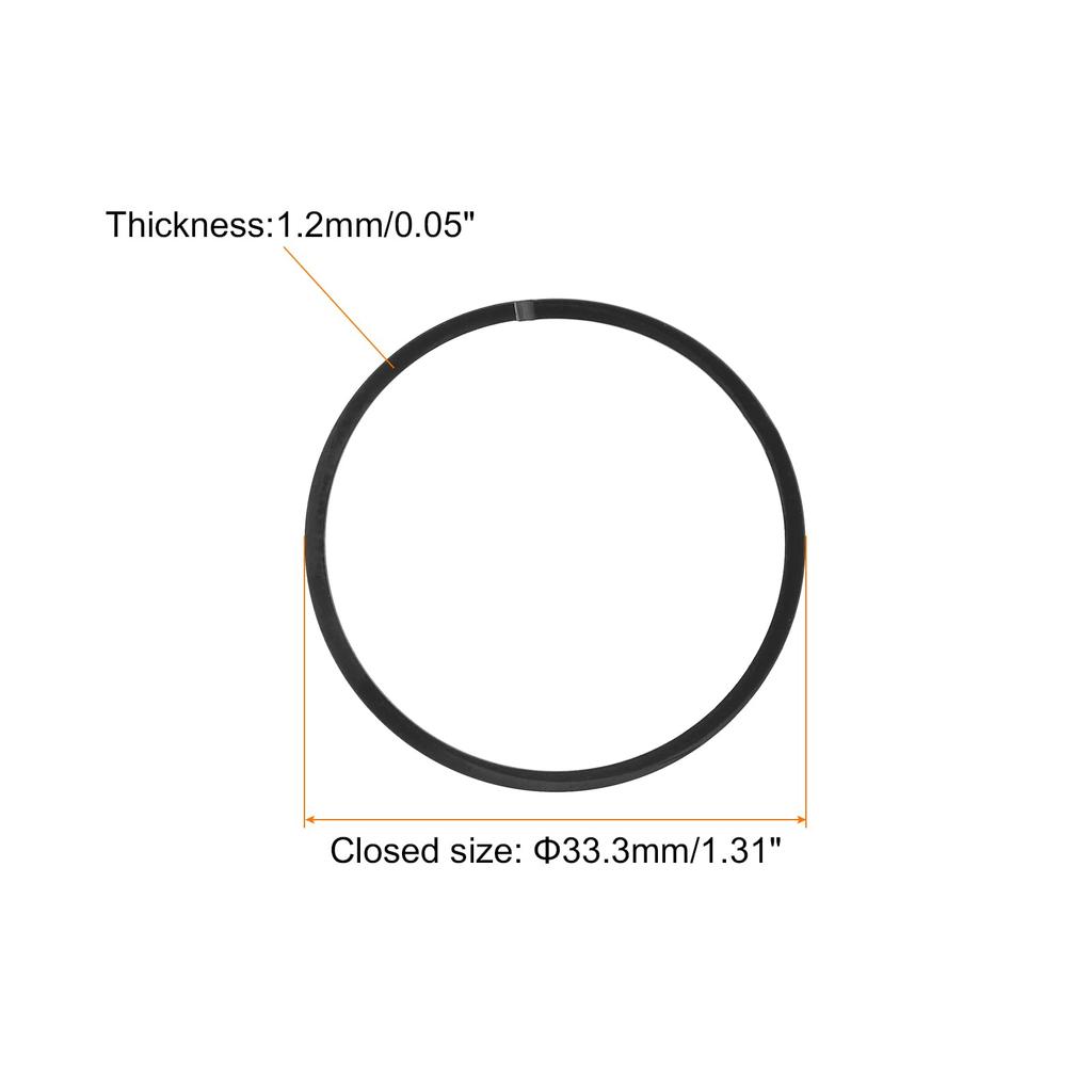 uxcell Piston Ring Set of 2 33.3mm X 1.2mm Standard Size Piston Ring Chainsaw Replacement Parts