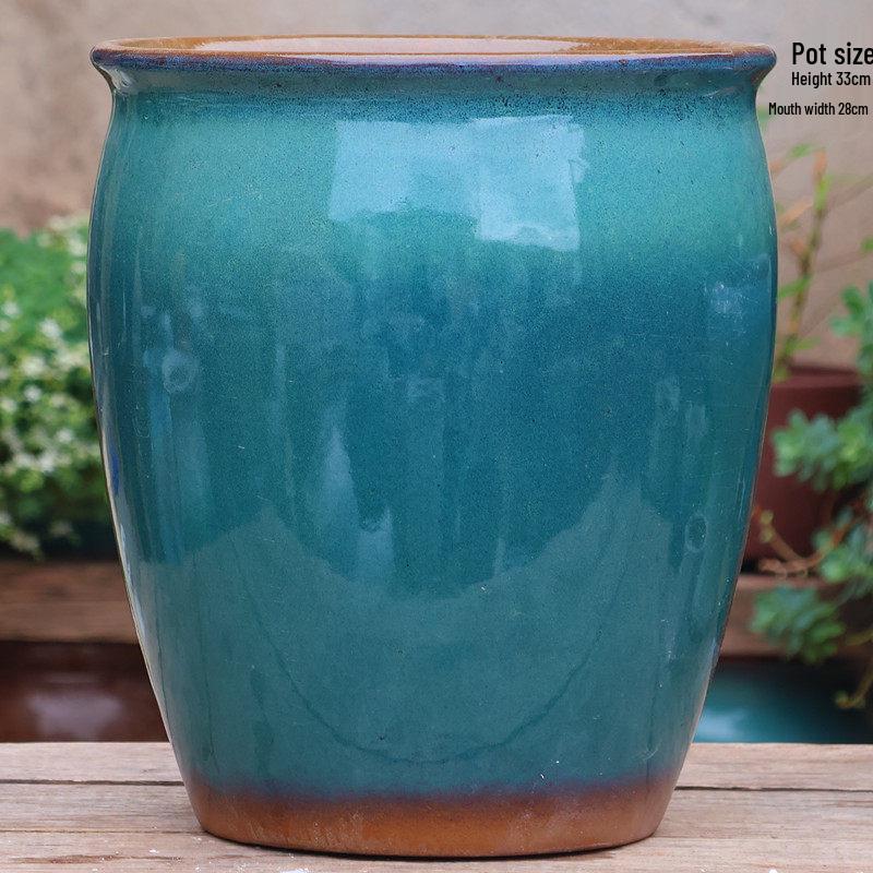 Retro Coarse Pottery Succulent Bonsai Floor Pot for Indoor Plants