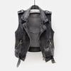 Women's Slimming Denim Vest - Black, Short, Versatile Korean Style for Spring & Autumn