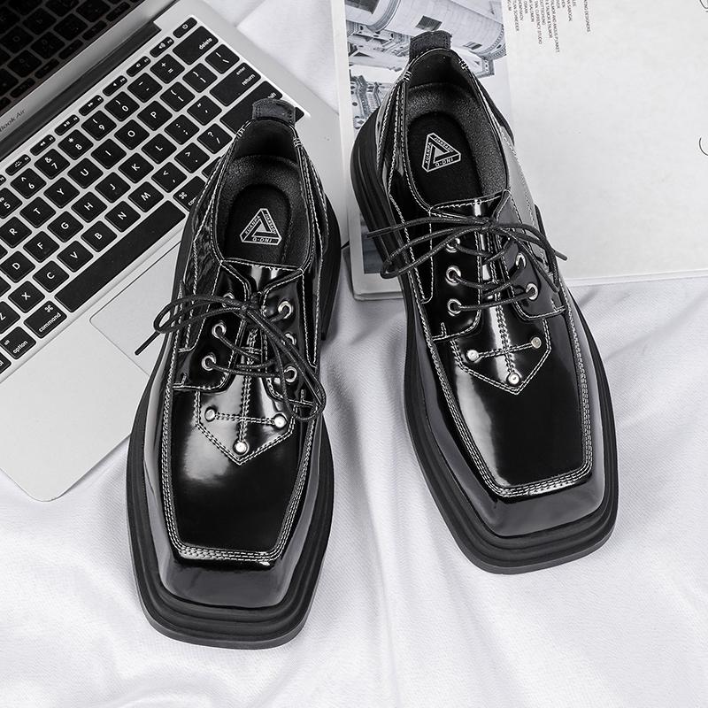 Luxury Brand Man Genuine Leather Casual Tooling Shoes Male Outdoor Antiskid Lace Up Oxfords Shoe British Comfy Thick Bottom Shoe