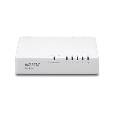 Giga-kompatibles Kunststoffgehäuse AC-Netzteil 5 Ports weißer Switching-Hub kostengünstige Version LSW4-GT-5EPL/WH