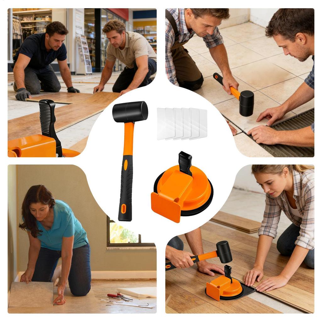 Floor Crevice Repair Tool Flooring Alignment Repair Tools with Adhesive Pads Floor Plank Fixer for Home Office Apartment