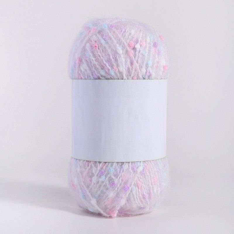 100g/zestaw Kolorowa przędza moherowa w kropki do robienia na drutach ręcznych DIY Szaliki Czapki Torby Odzież Lalki Polarowe kulki Miękka puszysta nić