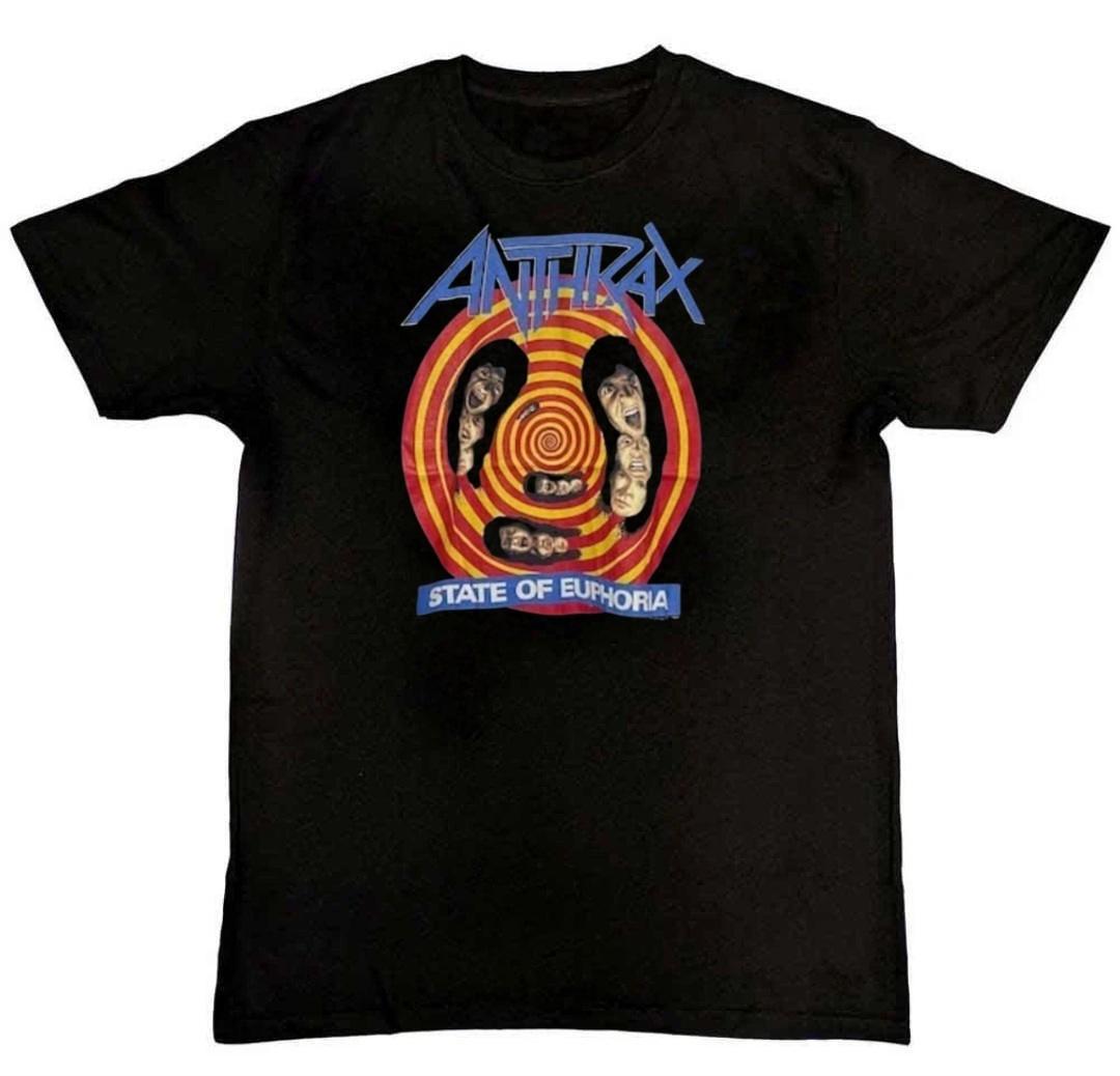 New 80 s Anthrax State Of Euphoria 1988 Mens T-Shirt S